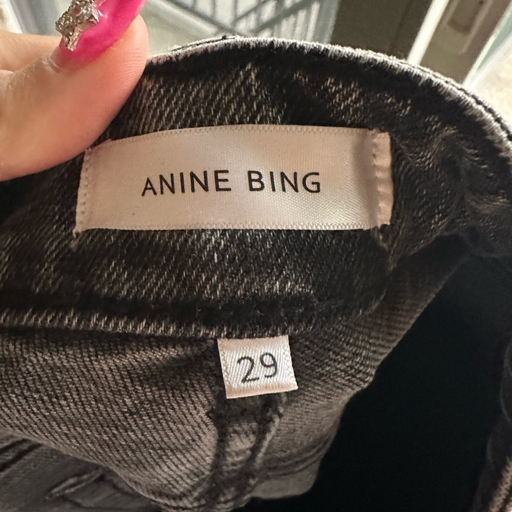 Anine Bing Charcoal Denim Pants
